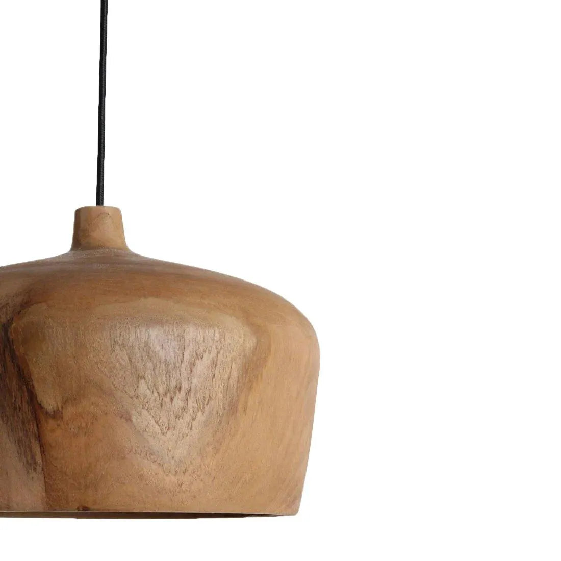 Raw Materials Sirocco Teak Houten Hanglamp Dome - Ø 30x20 Cm - KwaliteitWonen.nl