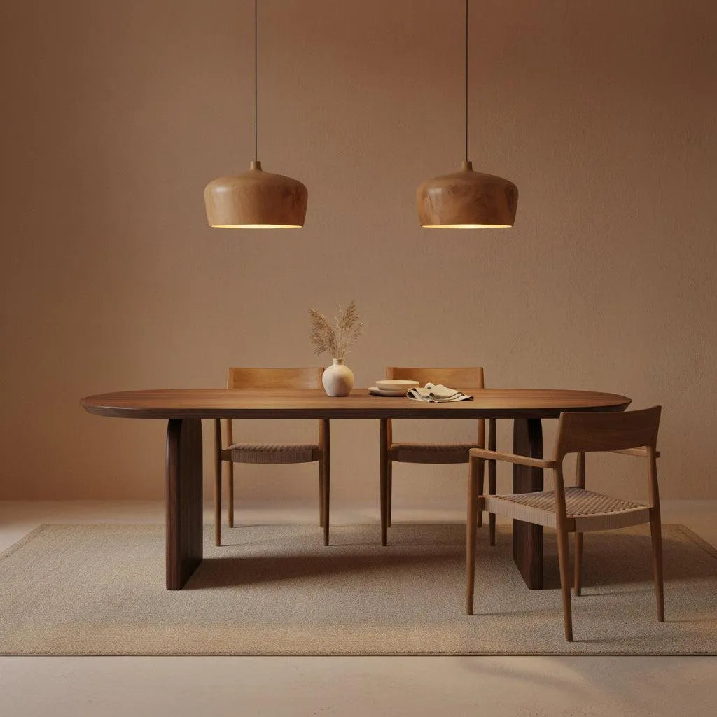 Raw Materials Sirocco Teak Houten Hanglamp Dome - Ø 30x20 Cm - KwaliteitWonen.nl