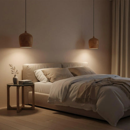 Raw Materials Sirocco Teak Houten Hanglamp Fles - Ø 25x28 Cm - KwaliteitWonen.nl