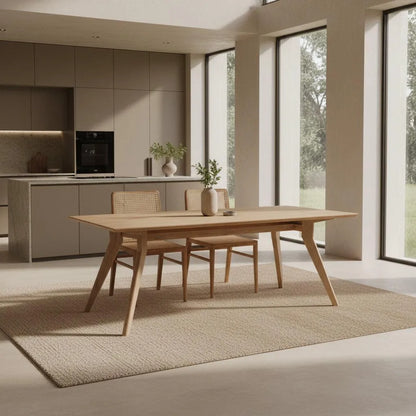 Raw Materials Studio Teakhouten Eettafel - 200x100cm - KwaliteitWonen.nl