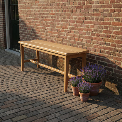 Raw Materials Teakhouten bankje 120cm - KwaliteitWonen.nl
