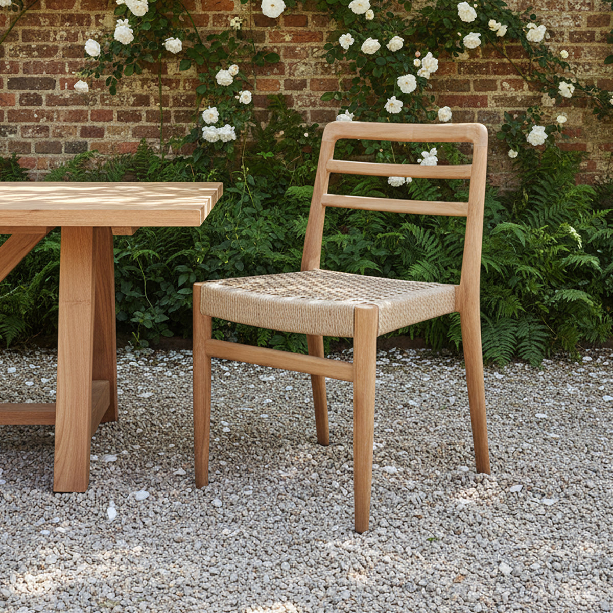 Raw Materials Verano Teak Tuinstoel Met Armleuning - Naturel (Set Van 2) - KwaliteitWonen.nl