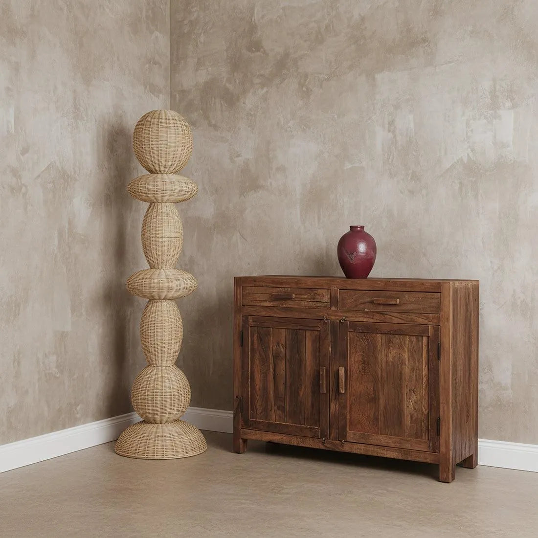 Raw Materials Vloerlamp Tao rotan 175 cm - KwaliteitWonen.nl