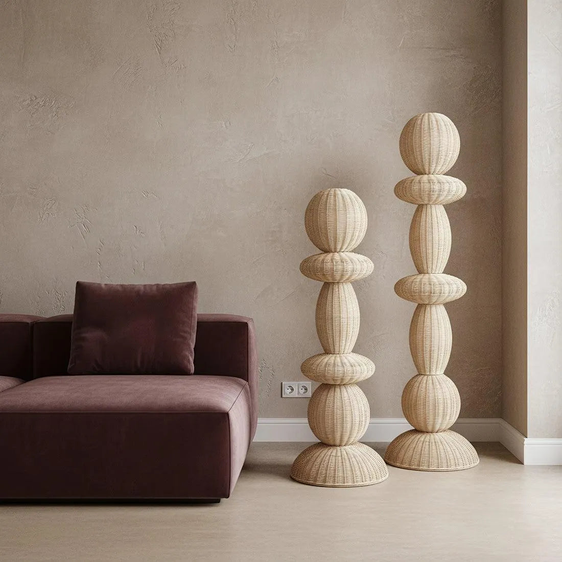 Raw Materials Vloerlamp Tao rotan 175 cm - KwaliteitWonen.nl