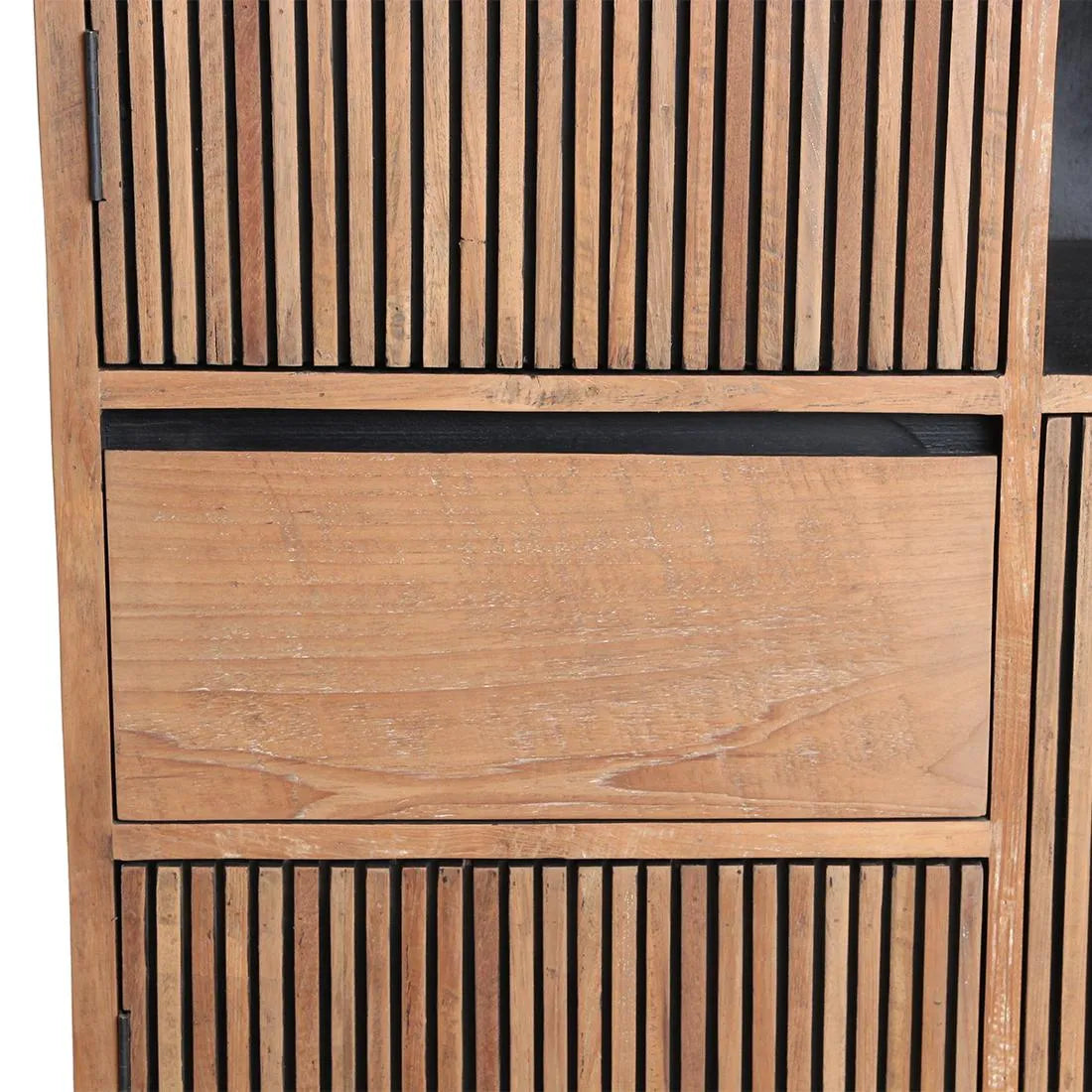 Raw Materials Wandkast Ritme Teakhouten Kast-Kwaliteitwonen.nl