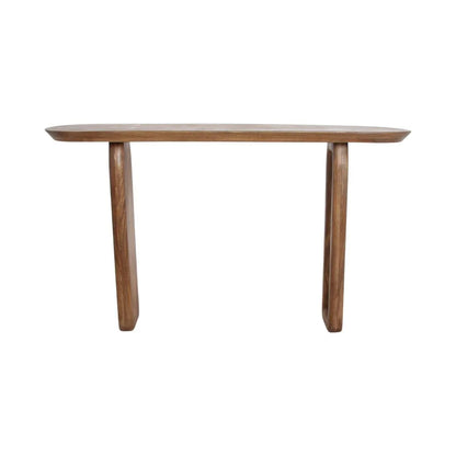 Raw Materials Wandtafel Bullnose 140x35cm Mangohout Bruin - KwaliteitWonen.nl