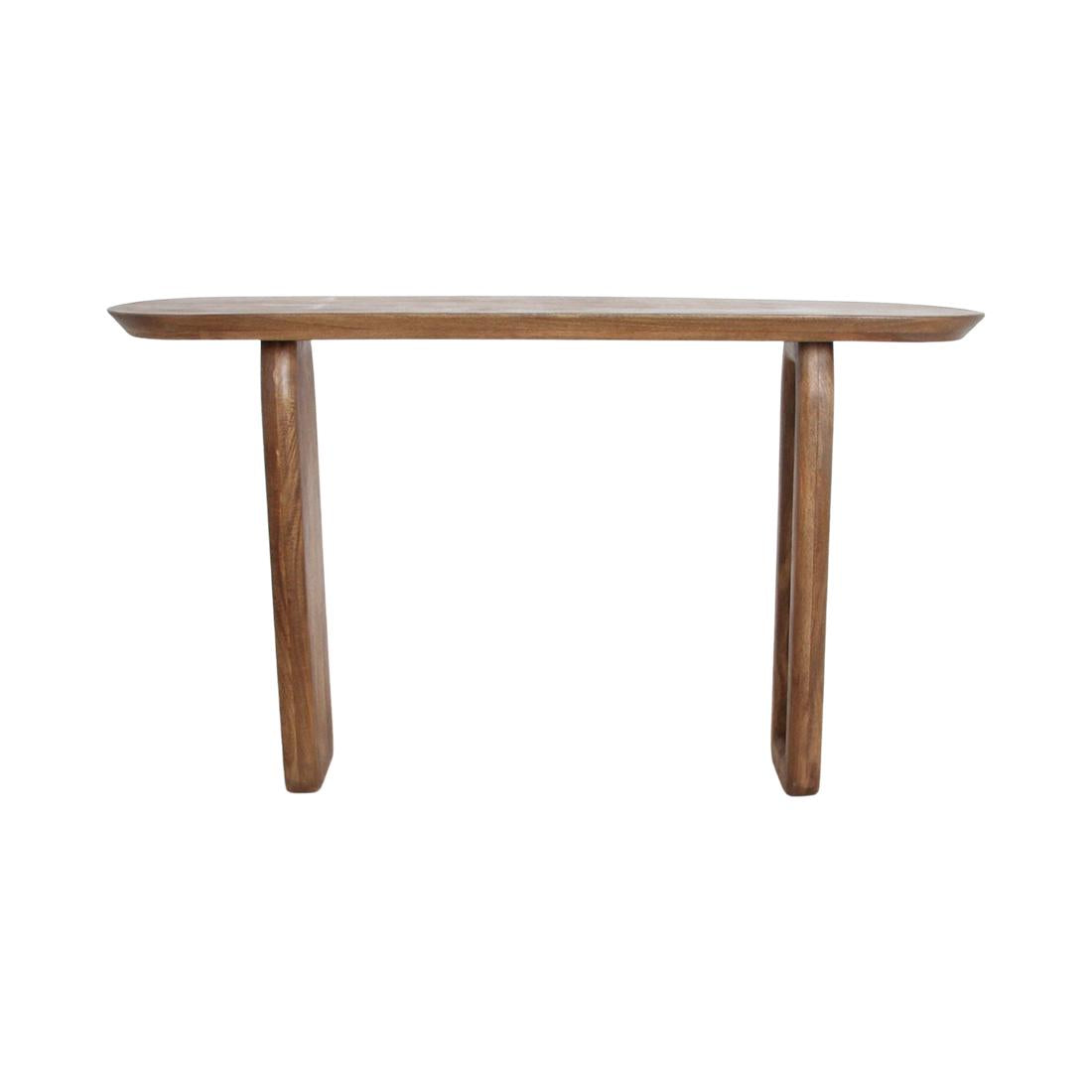 Raw Materials Wandtafel Bullnose 140x35cm Mangohout Bruin - KwaliteitWonen.nl