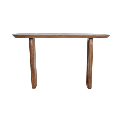 Raw Materials Wandtafel Bullnose 140x35cm Mangohout Bruin - KwaliteitWonen.nl