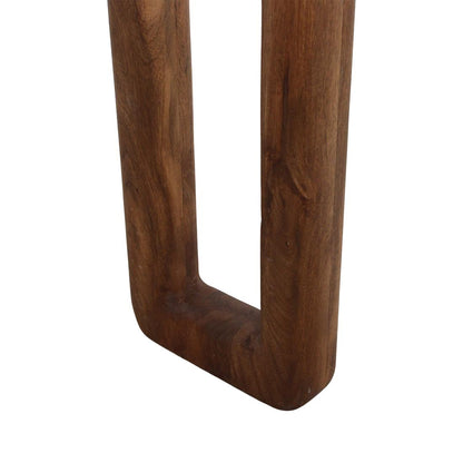 Raw Materials Wandtafel Bullnose 140x35cm Mangohout Bruin - KwaliteitWonen.nl
