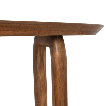 Raw Materials Wandtafel Bullnose 140x35cm Mangohout Bruin - KwaliteitWonen.nl