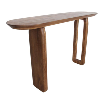 Raw Materials Wandtafel Bullnose 140x35cm Mangohout Bruin - KwaliteitWonen.nl
