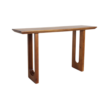 Raw Materials Wandtafel Bullnose Chamfered mangohout 140cm - KwaliteitWonen.nl