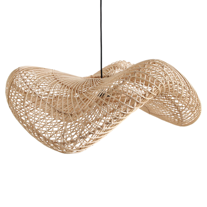 Raw Materials Wave Rotan Hanglamp L - Ø 71x26 Cm - KwaliteitWonen.nl