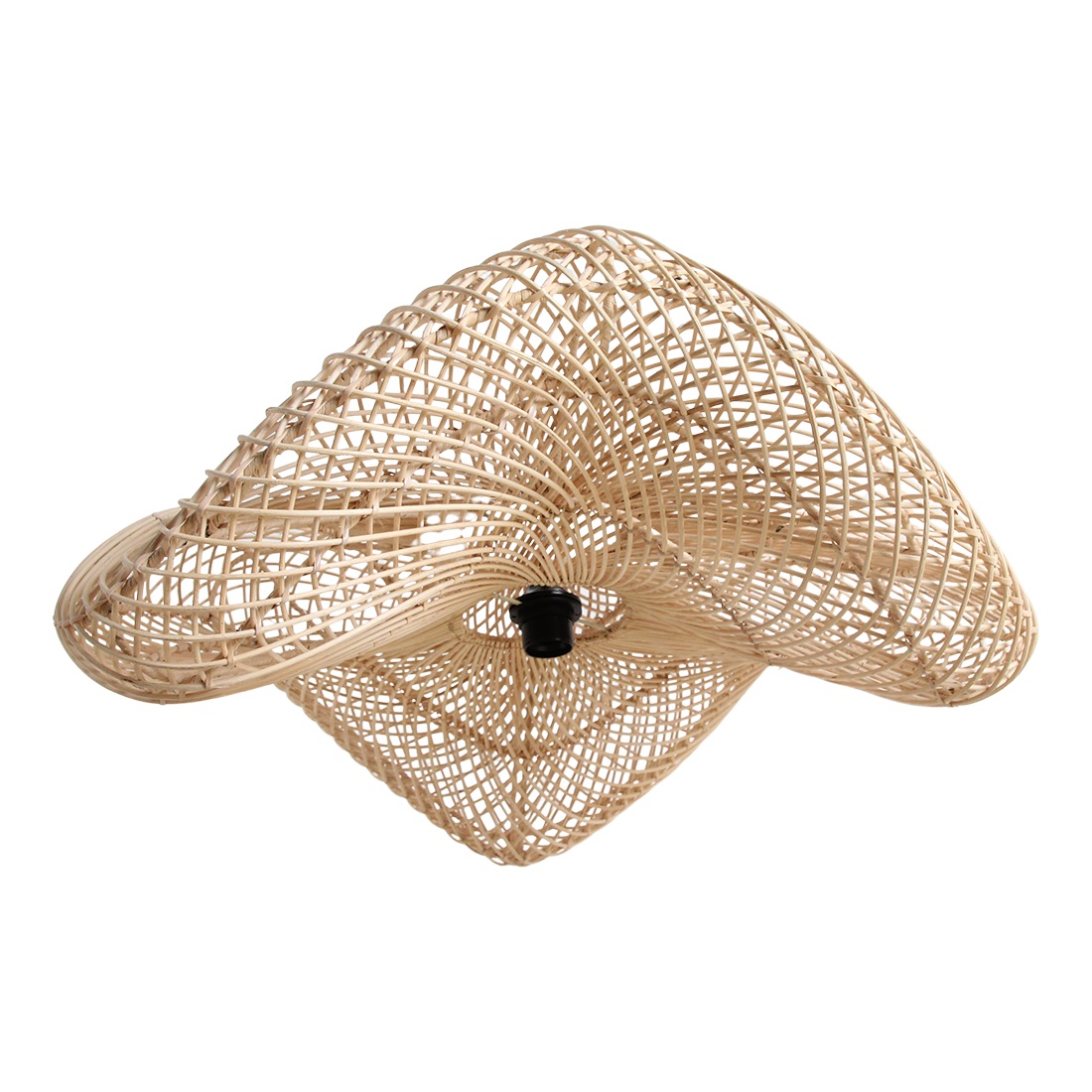 Raw Materials Wave Rotan Hanglamp L - Ø 71x26 Cm - KwaliteitWonen.nl