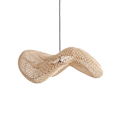 Raw Materials Wave Rotan Hanglamp L - Ø 71x26 Cm - KwaliteitWonen.nl