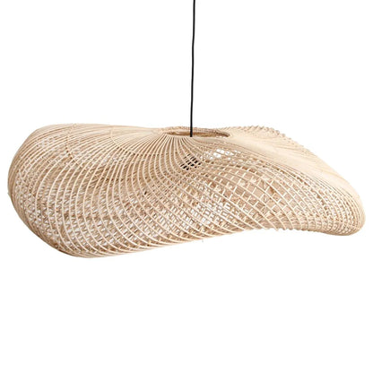 Raw Materials Wave Rotan Hanglamp Xl - Ø90x22 Cm - KwaliteitWonen.nl