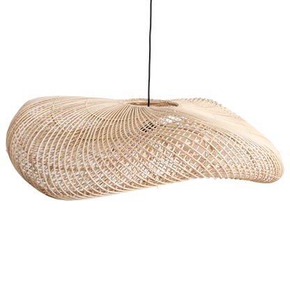 Raw Materials Wave Rotan Hanglamp Xl - Ø90x22 Cm - KwaliteitWonen.nl