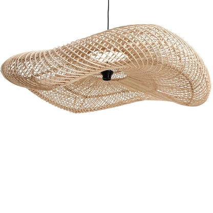 Raw Materials Wave Rotan Hanglamp Xl - Ø90x22 Cm - KwaliteitWonen.nl