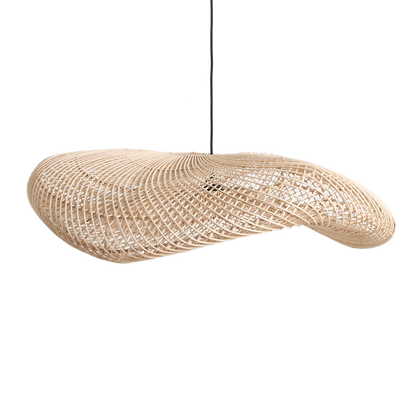 Raw Materials Wave Rotan Hanglamp Xl - Ø90x22 Cm - KwaliteitWonen.nl