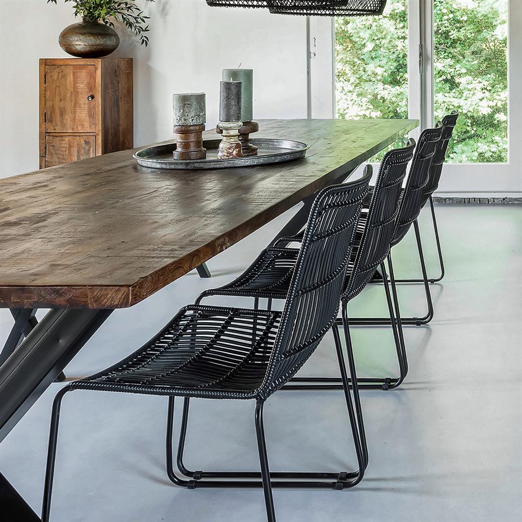 Raw Materials Jane Zwarte Tuinstoel (Set Van 2)