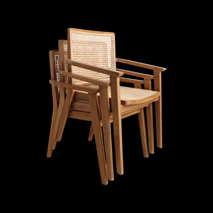 Raw Materials Nova Teak Eetkamerstoel Met Armleuning (Set Van 2)