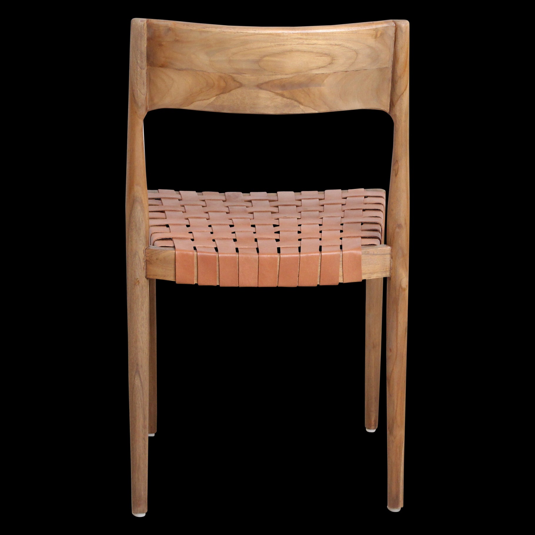 Raw Materials Freya Teak Eetkamerstoel Met Leer - Naturel (Set Van 2)