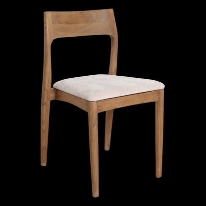 Raw Materials Freya Teak Houten Eetkamerstoel Crème