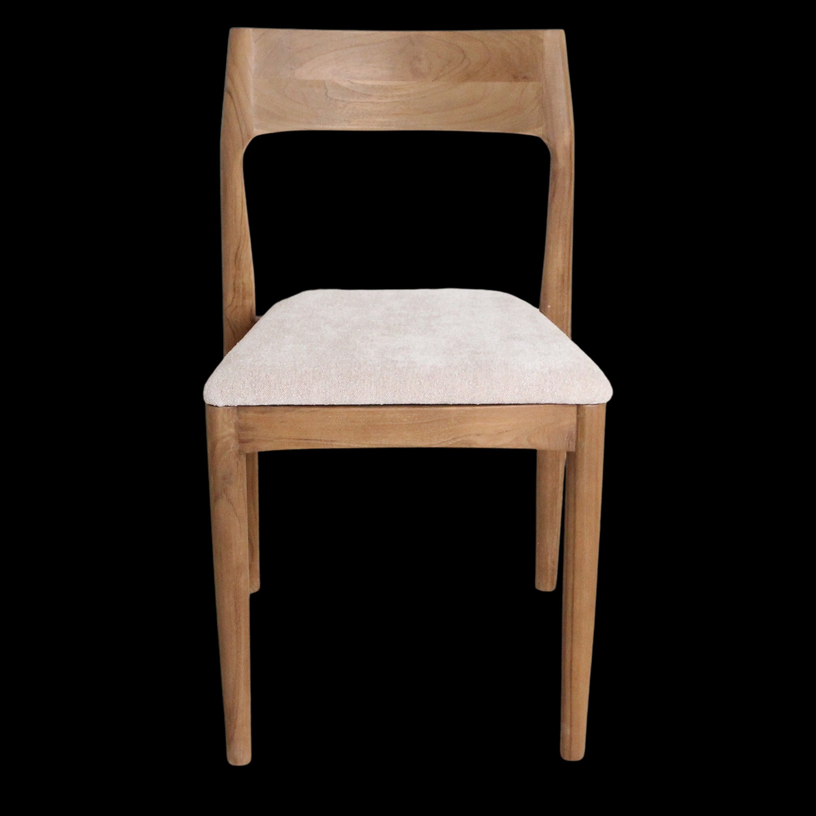 Raw Materials Freya Teak Houten Eetkamerstoel Crème