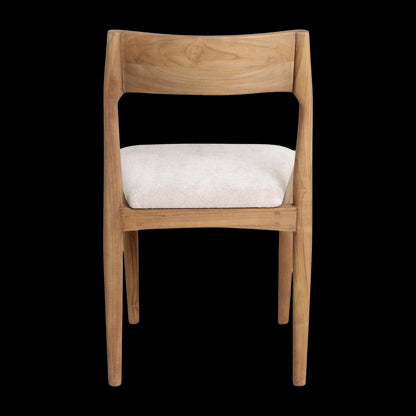 Raw Materials Freya Teak Houten Eetkamerstoel Crème