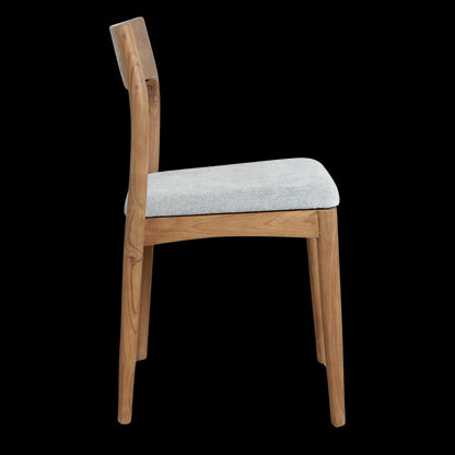 Raw Materials Freya Teakhouten Eetkamerstoel Licht Groen (Set Van 2)