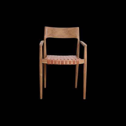 Raw Materials Freya Teak Eetkamerstoel Met Armleuning - Naturel (Set Van 2)