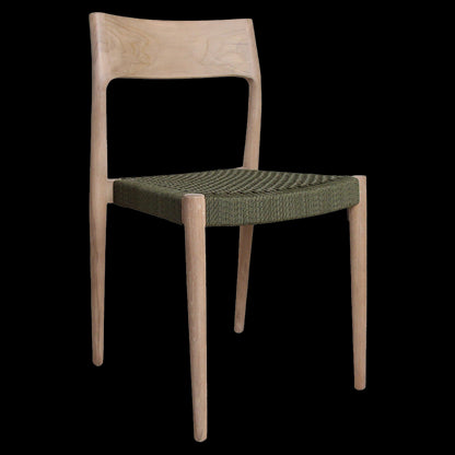 Raw Materials Freya Licht Teakhouten Tuinstoel - Groen (Set Van 2)