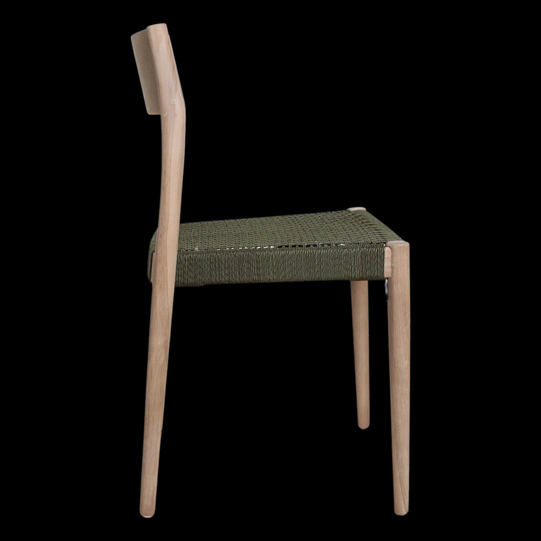 Raw Materials Freya Licht Teakhouten Tuinstoel - Groen (Set Van 2)