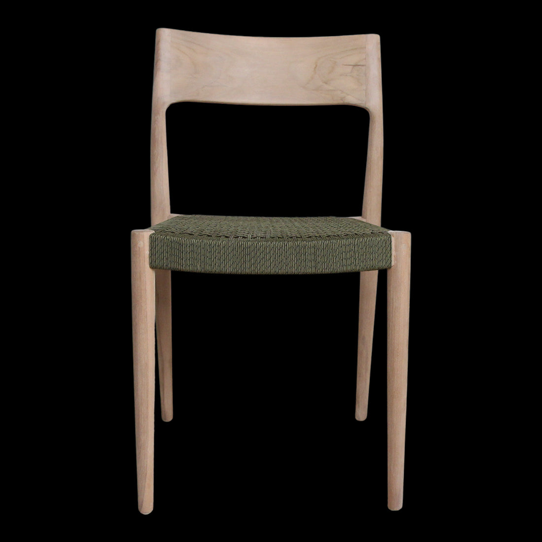 Raw Materials Freya Licht Teakhouten Tuinstoel - Groen (Set Van 2)