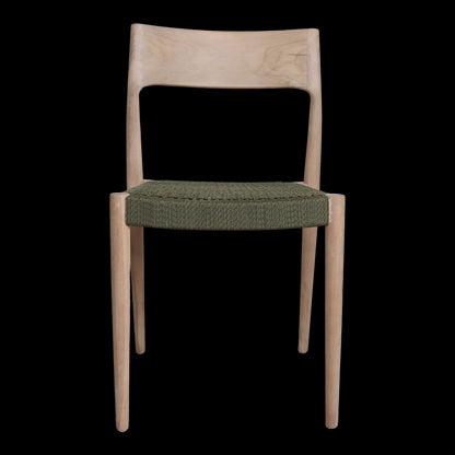 Raw Materials Freya Licht Teakhouten Tuinstoel - Groen (Set Van 2)