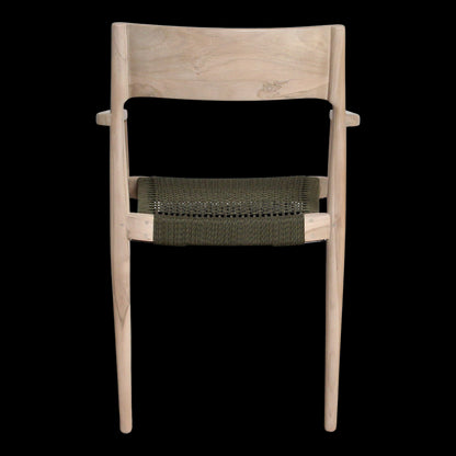 Raw Materials Freya Licht Teakhouten Tuinstoel Met Armleuning - Groen (Set Van 2)