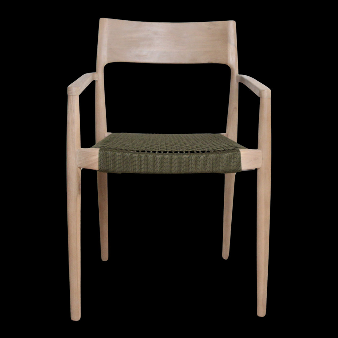 Raw Materials Freya Licht Teakhouten Tuinstoel Met Armleuning - Groen (Set Van 2)