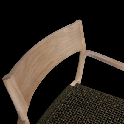 Raw Materials Freya Licht Teakhouten Tuinstoel Met Armleuning - Groen (Set Van 2)