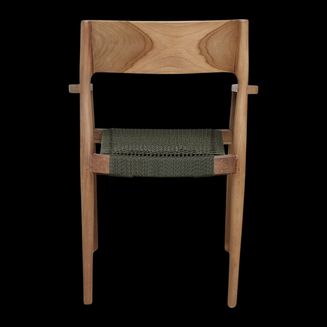 Raw Materials Freya Donker Teakhouten Tuinstoel Met Armleuning - Groen (Set Van 2)