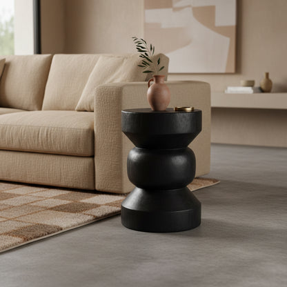 Raw Materials Teakhouten Bijzettafel Ritari Zwart