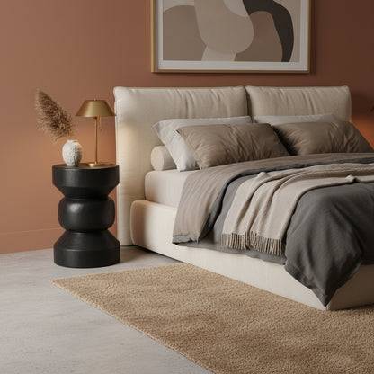 Raw Materials Teakhouten Bijzettafel Ritari Zwart