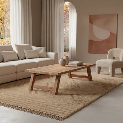 Raw Materials Farmwood Rechthoekige Salontafel - Fsc-Gerecycled Hout - 140x65cm