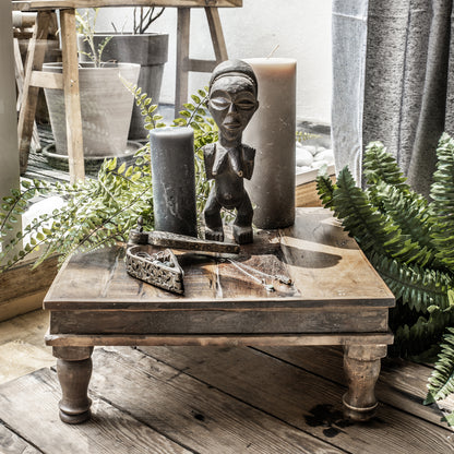 Raw Materials Bijzettafel Factory Bajot 46x46cm Gerecycled Hout