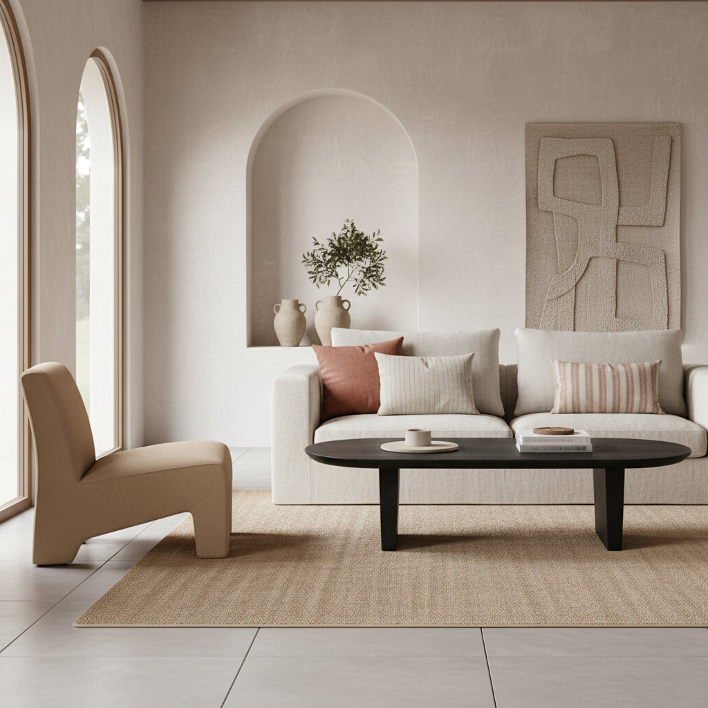 Raw Materials Bullnose Salontafel Mangohout 140x60cm Zwart