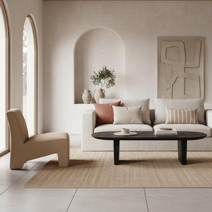 Raw Materials Bullnose Salontafel Mangohout 140x60cm Zwart