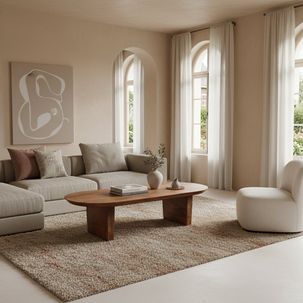 Raw Materials Bullnose Salontafel Mangohout Bruin