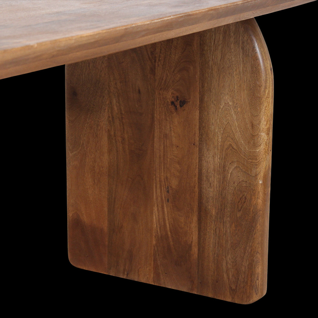 Raw Materials Eettafel Bullnose Ovaal Mangohout Bruin 200x90cm Gesloten Onderstel