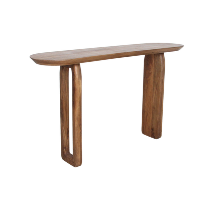 Raw Materials Wandtafel Bullnose 140x35cm Mangohout Bruin