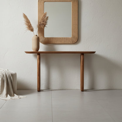 Raw Materials Wandtafel Bullnose 140x35cm Mangohout Bruin