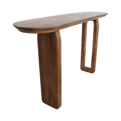 Raw Materials Wandtafel Bullnose 140x35cm Mangohout Bruin